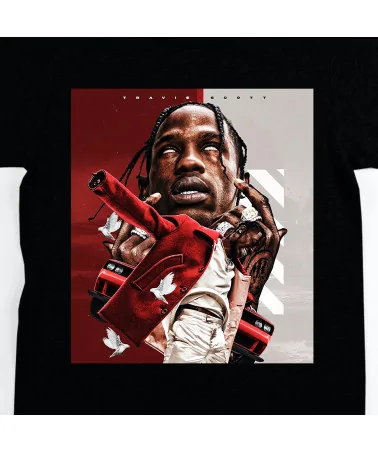 Block Custom - Travis Scott Colombes Tee - Black