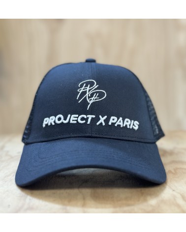 Project X Paris - Embroidery Script Logo Trucker Cap - Black