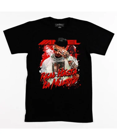 Block Custom - Anuel Real Hasta La Muerte Retro Tee - Black/Red