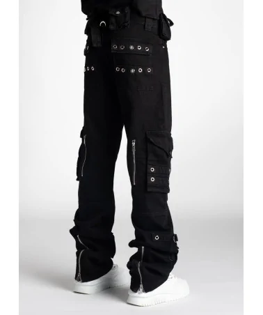 Guapi Clothing - Obsidian Black Raver Premium Flare Denim Pant - Bl