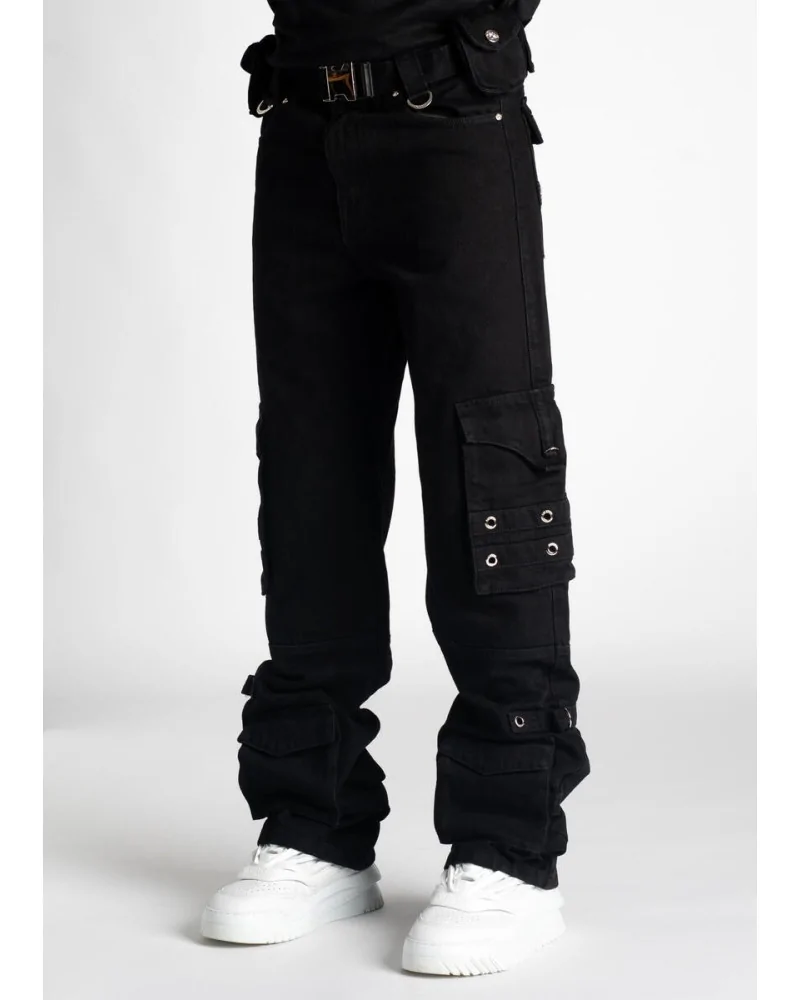 Guapi Clothing - Obsidian Black Raver Premium Flare Denim Pant - Bl...