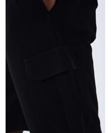 Project X Paris - Textured Cargo Shorts - Black | blockshops