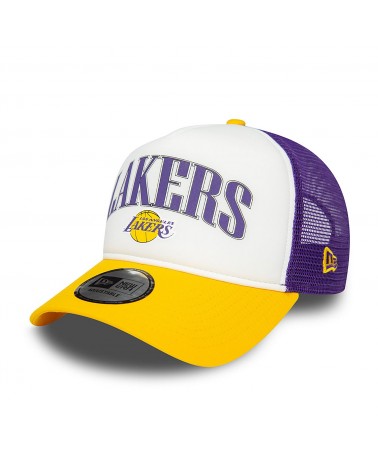 New Era - LA Lakers NBA Retro E-frame Trucker - White / Purple / Yellow
