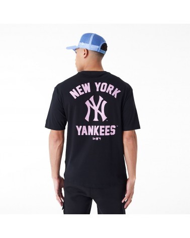 New Era - New York Yankees MLB Wordmark Oversized T-Shirt - Black