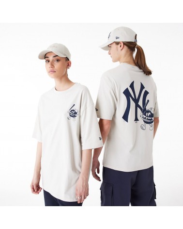 New Era - New York Yankees MLB Food Graphic Oversized T-Shirt - Stone