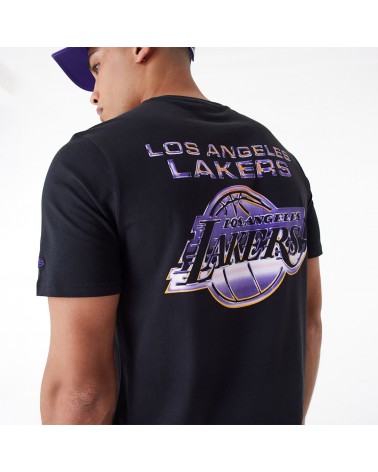 New Era - LA Lakers NBA Holographic T-Shirt - Black