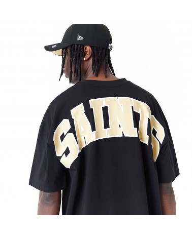 New Era - New Orleans Saints NFL Drop Shoulder Oversized T-Shirt - Black