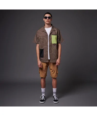 Dolly Noire - Dune Bowling Shirt - Brown | blockshops