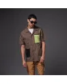 Dolly Noire - Dune Bowling Shirt - Brown | blockshops
