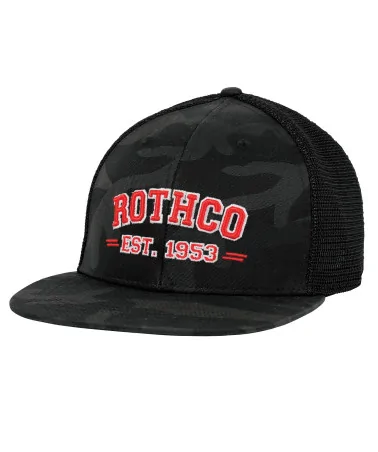 Rothco - Est 1953 Embroidered Camo Trucker Cap - Black / Camo | blo...