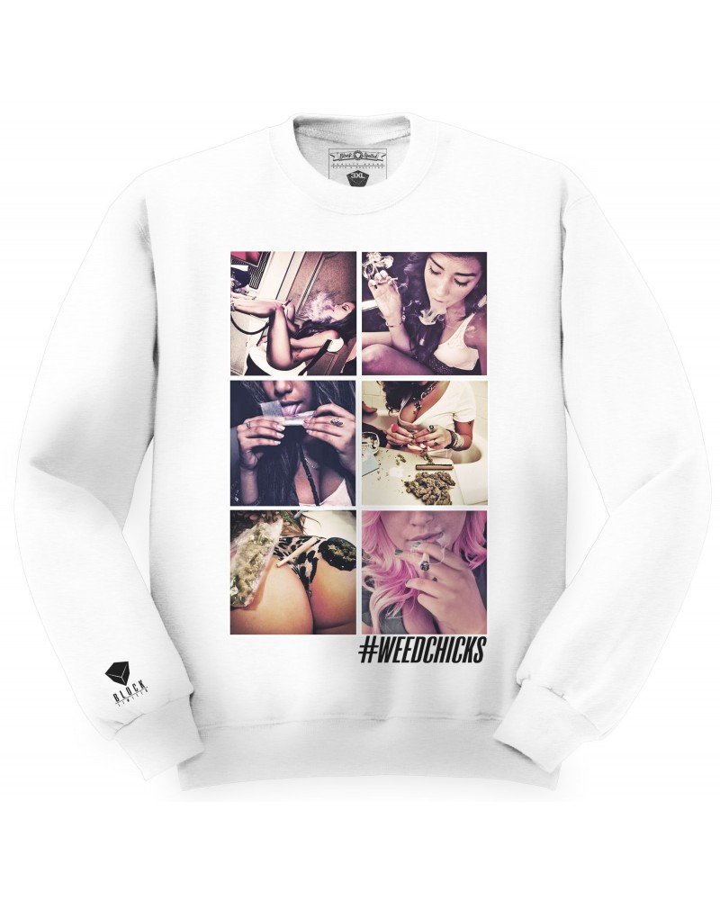 Block Limited - Weed Chicks Crew - White