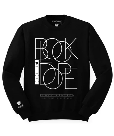 BLOCK IS DOPE Crew - Black