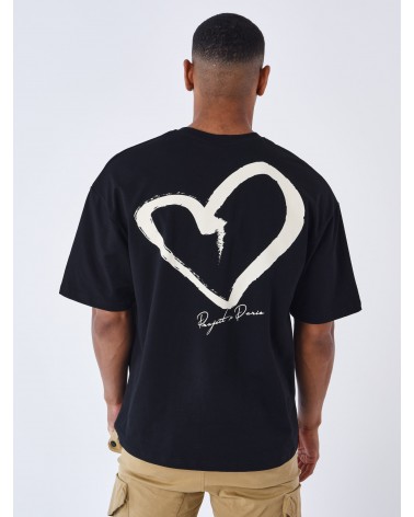 Project X Paris - Street Embroidered Heart Tee - Black