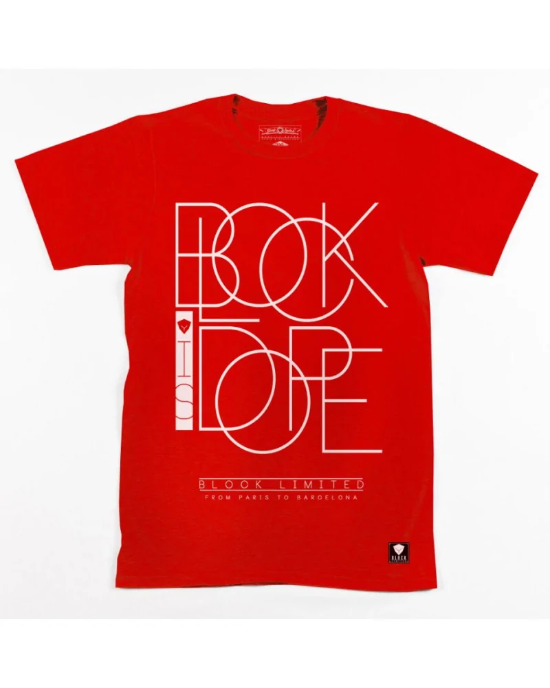 Block Limited - Block Is Dope Tee - Red/White