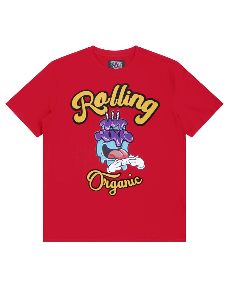 Wedding Cake - Rolling Organic Tee - Red