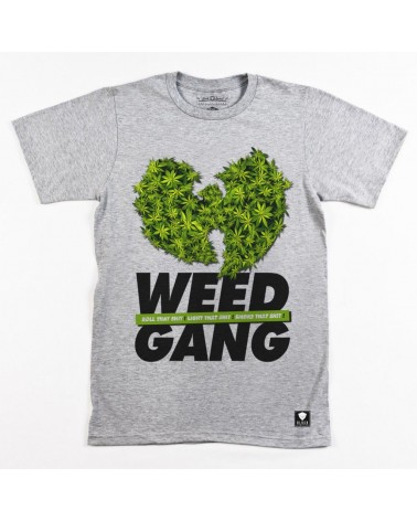 Block Limited - Weed Gang Tee - Grey/GreenBudz