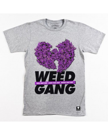 Block Limited - Weed Gang Tee - Grey/PurpleBudz