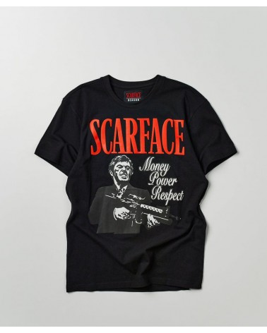 Reason - Scarface™ Money Power Respect Graphic Print Short Sleeve Tee  - Black