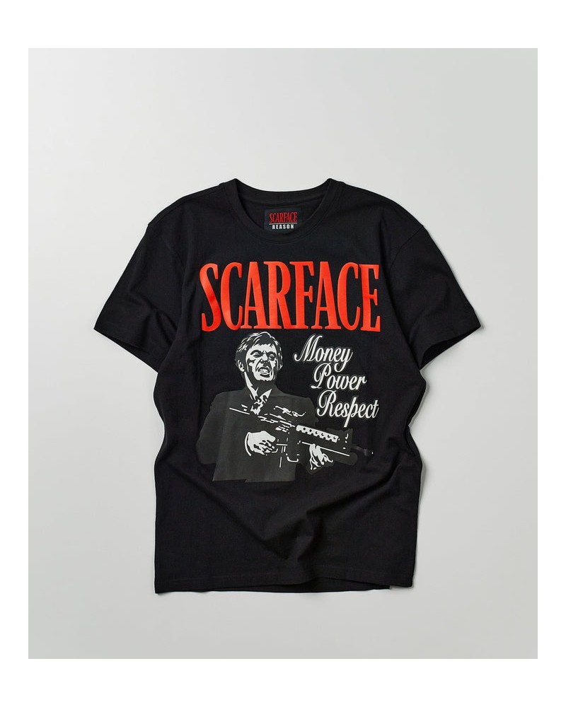 Reason - Scarface™ Money Power Respect Graphic Print Short Sleeve Tee  - Black