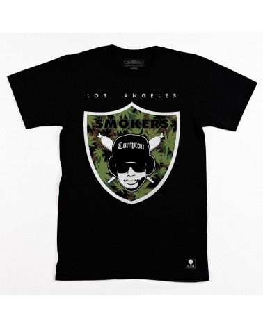 Block Limited - Smokers Tee - Black/WeedCamo/White