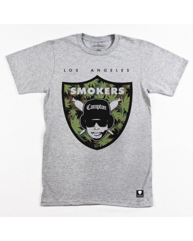 Block Limited - Smokers Tee - Grey/WeedCamo/White