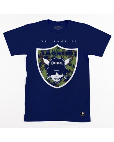 Block Limited - Smokers Tee - Navy/WeedCamo/White