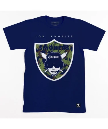 Block Limited - Smokers Tee - Navy/WeedCamo/White