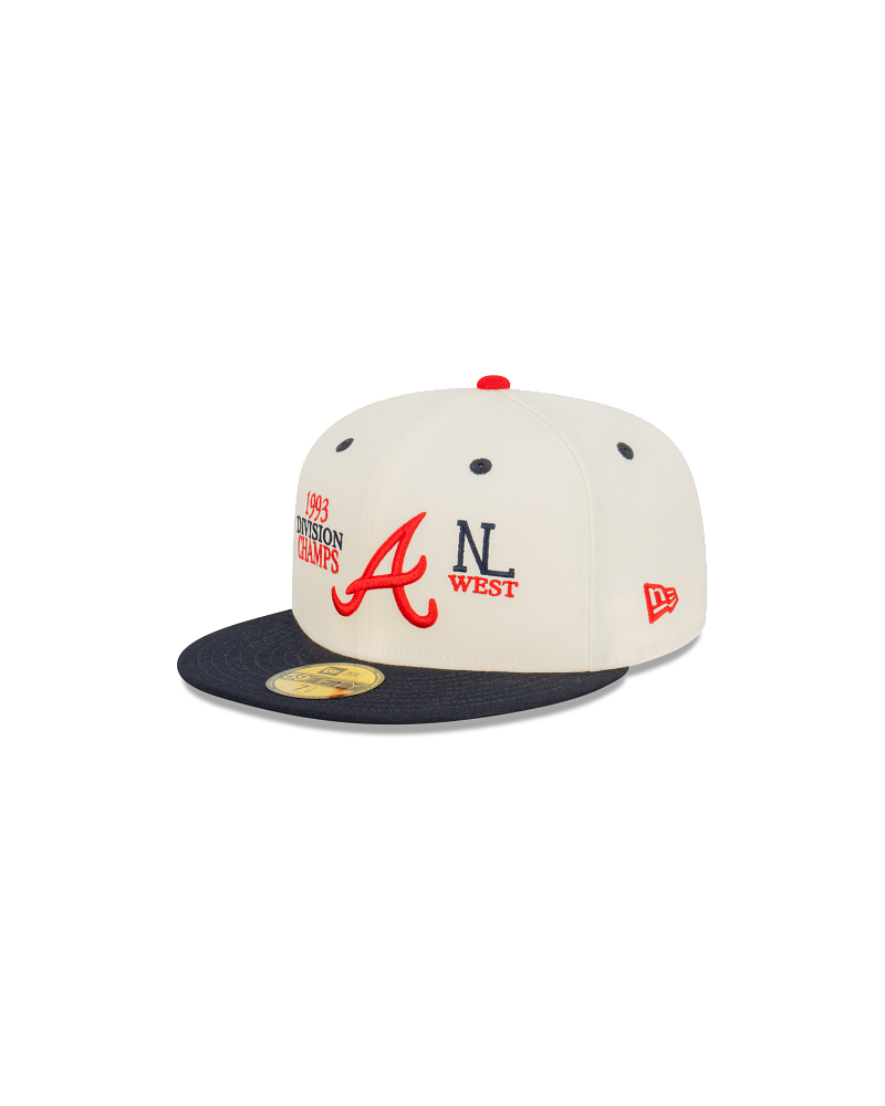 New Era - Atlanta Braves MLB Division Champs 59Fifty Fitted Cap - Off White / Navy