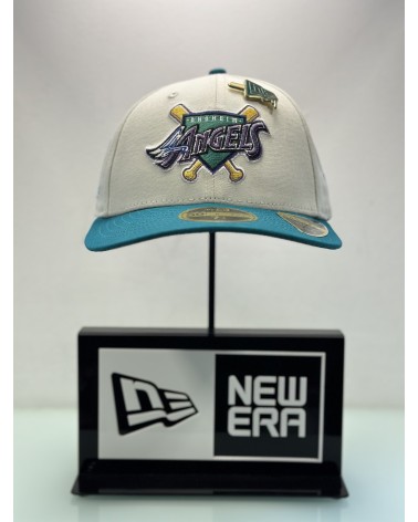 New Era - Anaheim Angels MLB Pin Low Profile 59Fifty Fitted Cap - Stone / Teal