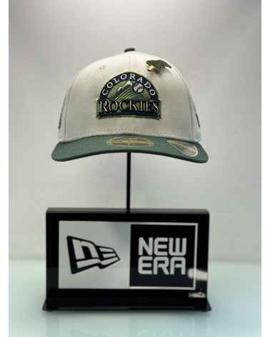 New Era - Colorado Rockies MLB Pin Low Profile 59Fifty Fitted Cap - Stone / Green