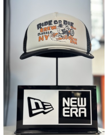 New Era - Ride Or Die Crew Buffalo 9Fifty Retro Crown Trucker Cap - Stone / Black