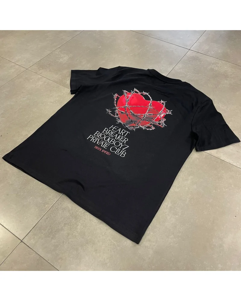 Block Limited - Heart Breaker Club Loose Fit Tee - Black | blockshops