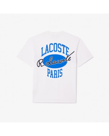 Lacoste - Heritage Cotton T-Shirt Badge & Back Print - White