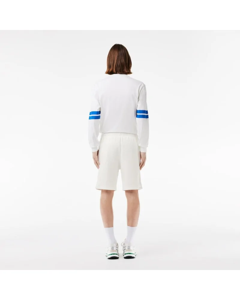 Lacoste - Regular Fit Jogger Shorts With Lacoste Print & Badge - Wh...