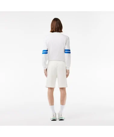 Lacoste - Regular Fit Jogger Shorts With Lacoste Print & Badge - Wh...