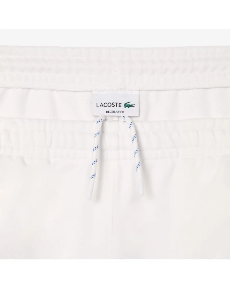 Lacoste - Regular Fit Jogger Shorts With Lacoste Print & Badge - Wh...