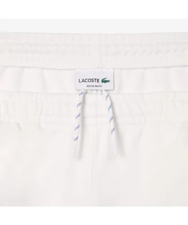 Lacoste - Regular Fit Jogger Shorts With Lacoste Print & Badge - Wh...