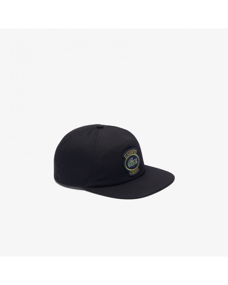 Lacoste - Cotton Twill Cap With Badge - Black