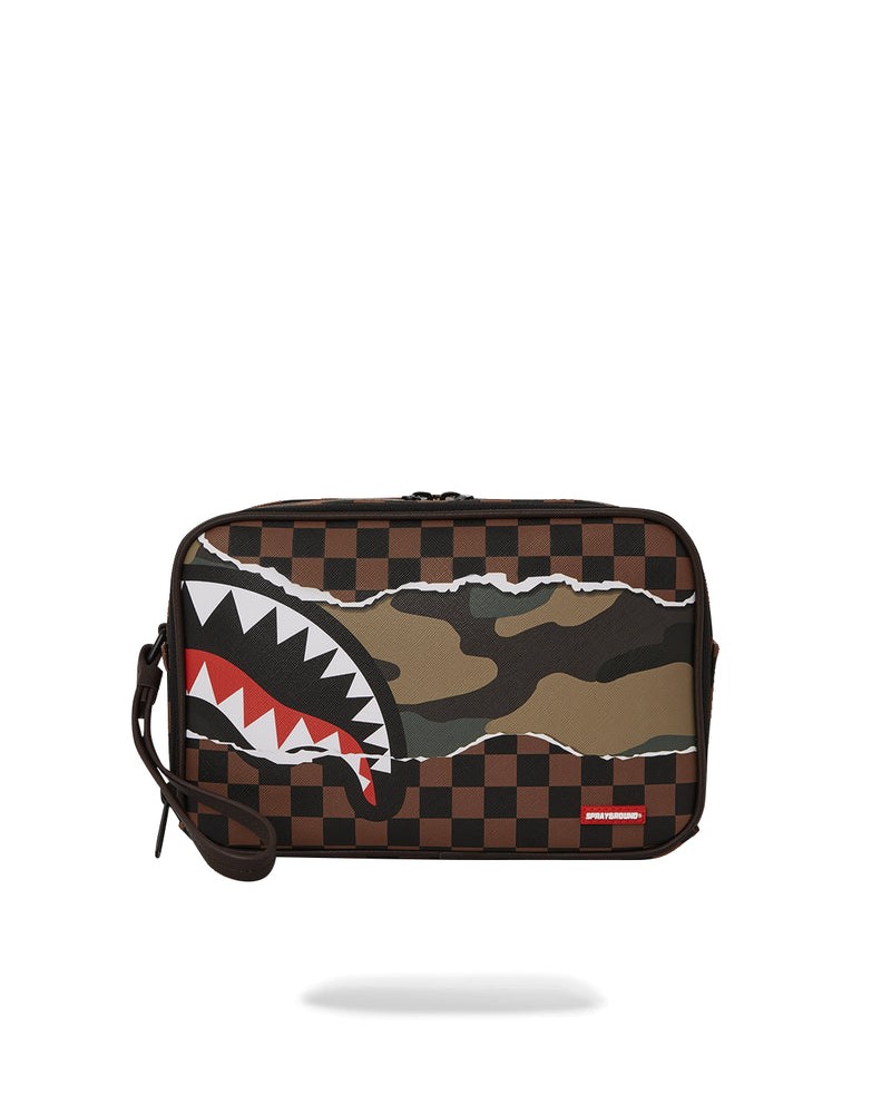 Sprayground - Pochette Tear It Up Toiletry Brick - Brown