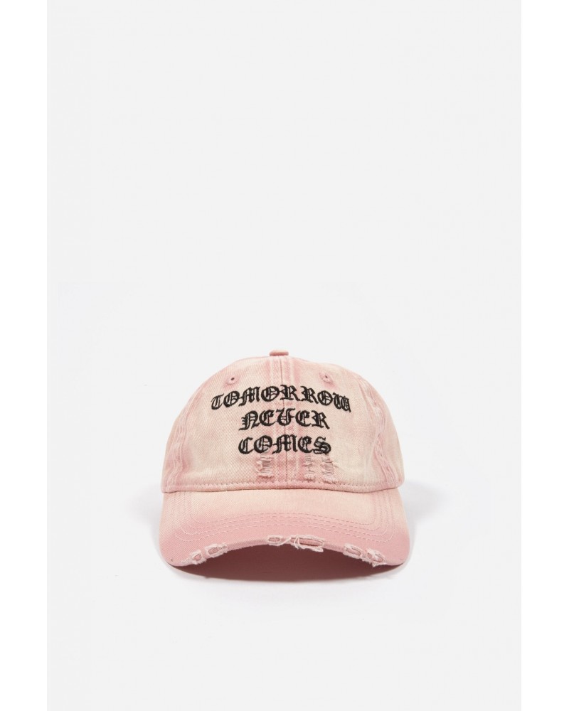 Wasted Paris - 6 Panel Destroy Never Comes Cap - Pink Washed