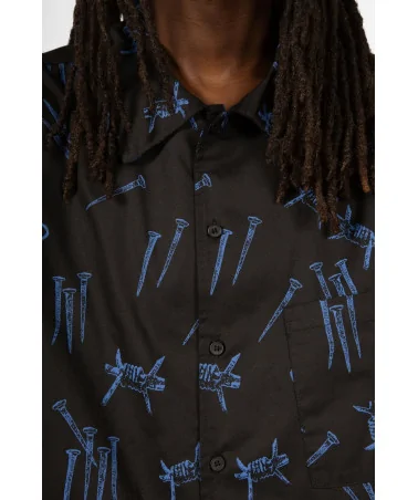 Wasted Paris - All Over Blind Shirt - Black / Ultra Blue | blockshops