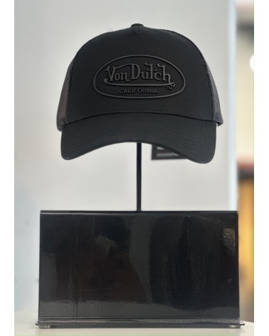 Von Dutch - 3D Logo Trucker Snapback Cap - Black