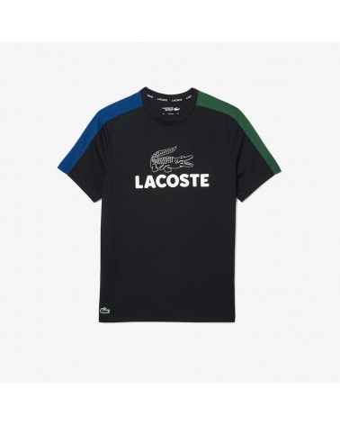 Lacoste - Utra Dry Printed Logo Tennis T-Shirt - Black/Mc