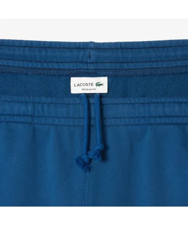 Lacoste - Washed Effect Print Sweatshort - Blue | blockshops