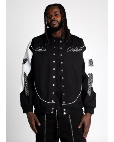 Guapi Clothing - Obsidian Racer Jacket - Black / White