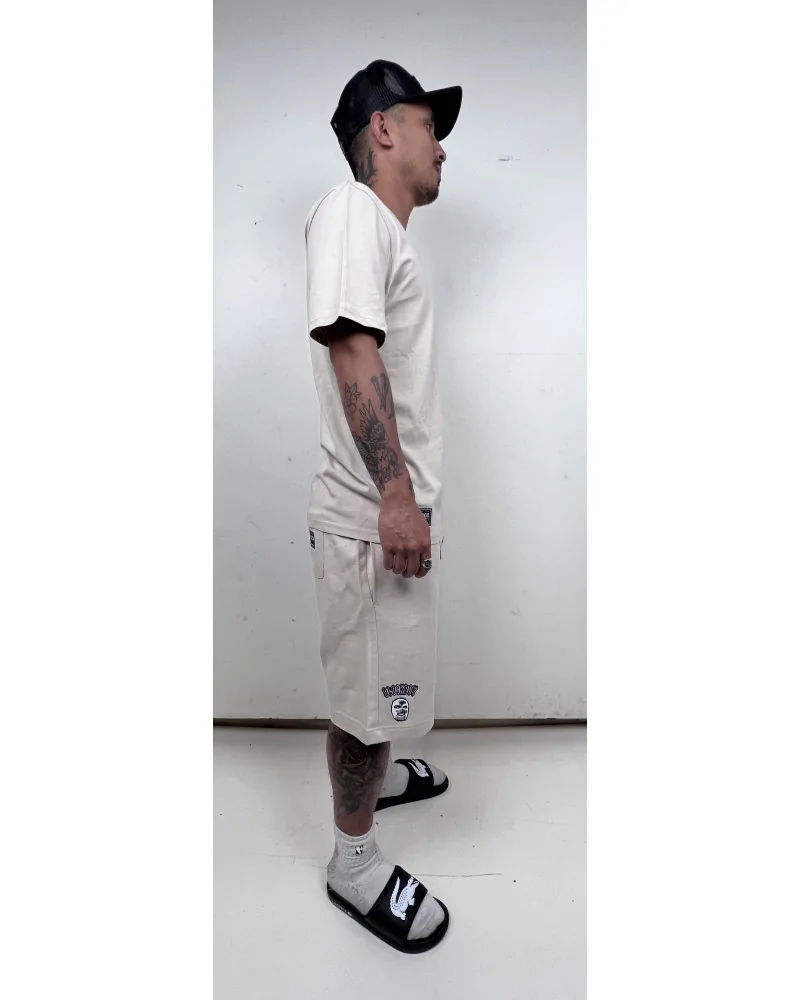 Block Limited - Blockboy Signature Patch Loose Fit Tee - Natural Raw