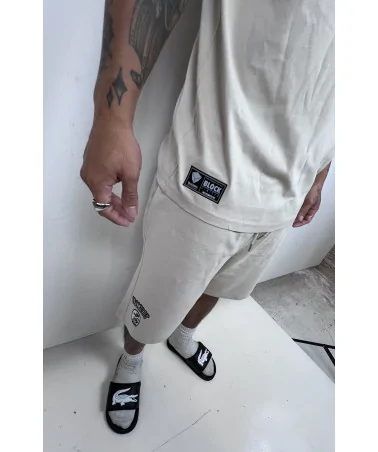 Block Limited - Blockboy Signature Patch Loose Fit Tee - Natural Raw