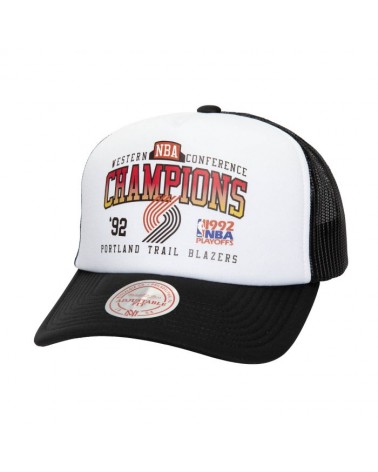 Mitchell & Ness - Champions Trucker HWC Trail Blazers - White / Black