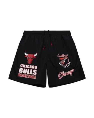 Mitchell & Ness - Multi Hit Nylon Shorts Vintage Logo Chicago Bulls - Black
