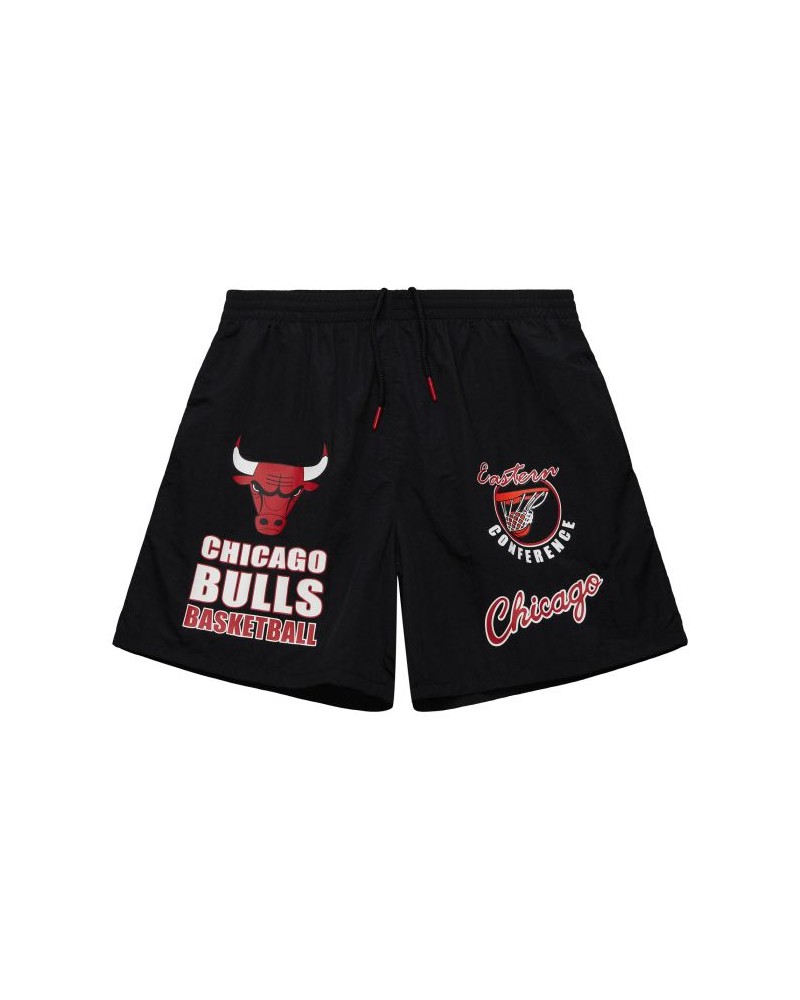 Mitchell & Ness - Multi Hit Nylon Shorts Vintage Logo Chicago Bulls - Black